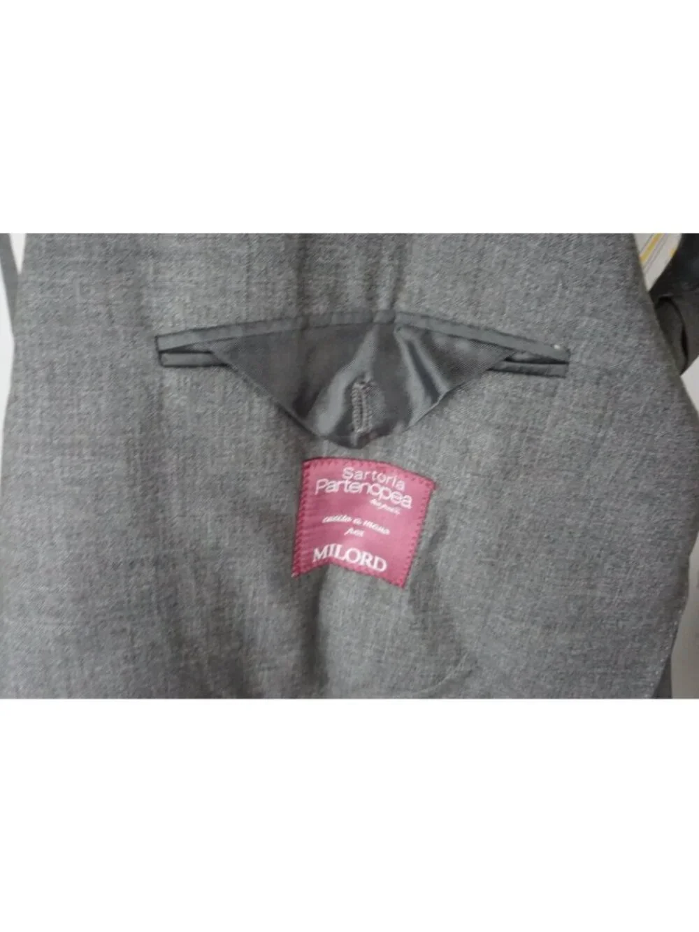 Sartoria Partenopea Gray Wool 2 Pc Suit Jacket Pant 48 US NEW